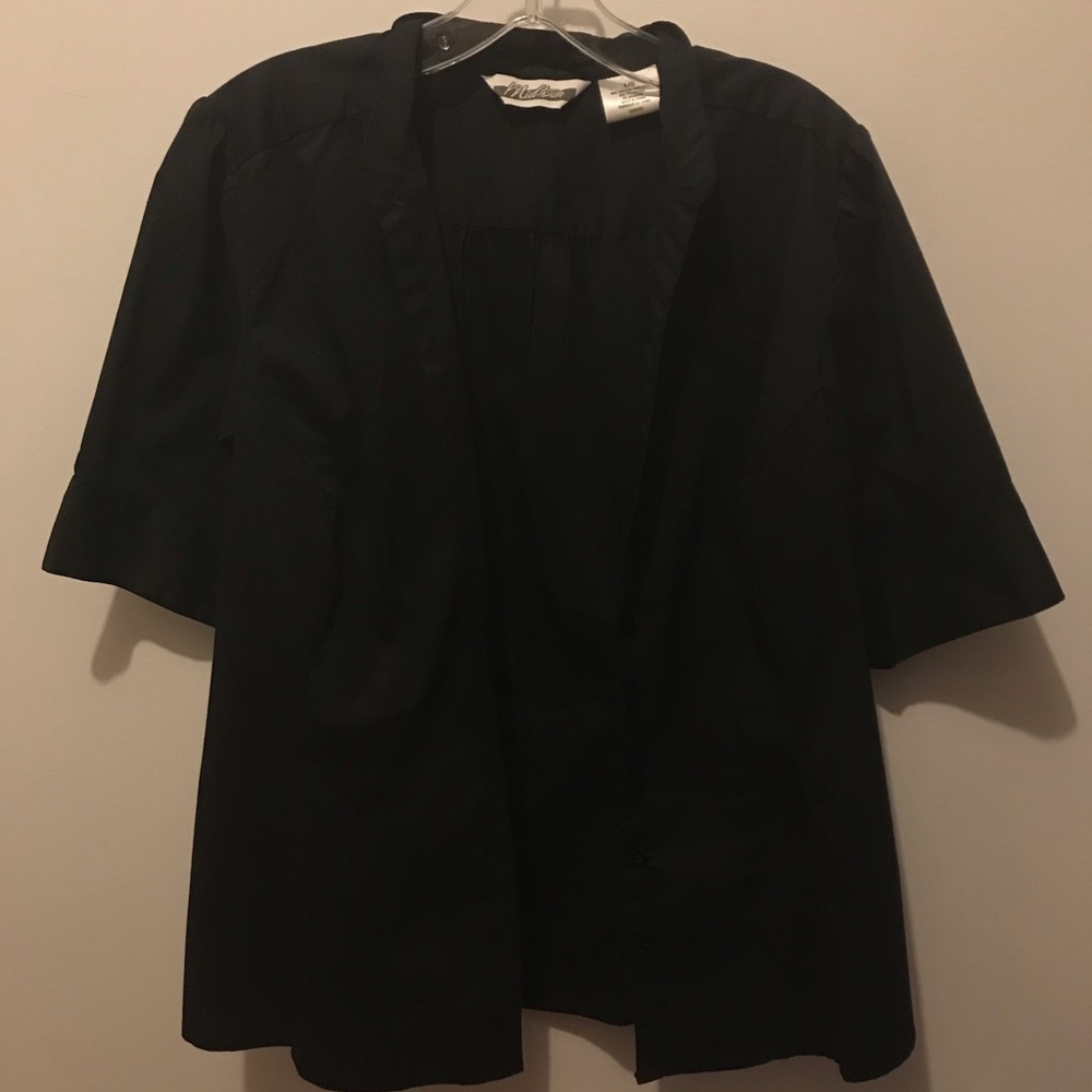 Black Button Down T-Shirt